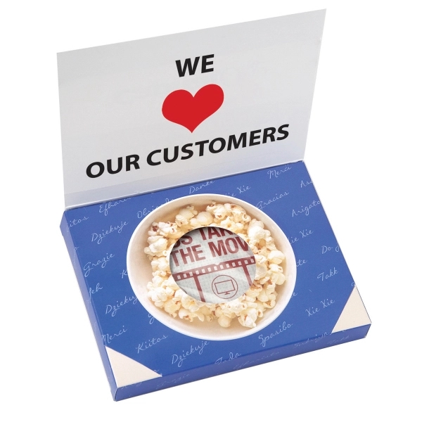 Custom Greeting Card Box with Microwave Popcorn