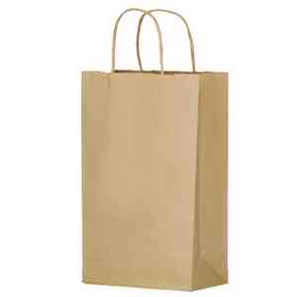 Natural Kraft Shopper Bags in CMYK - Color Evolution - Natural Kraft Shopper Bags in CMYK - Color Evolution - Image 1 of 2