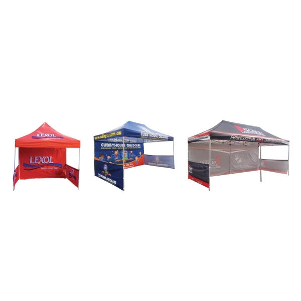 10'x10' Deluxe White Steel Frame Tent Kit w/Rear Wall - 10'x10' Deluxe White Steel Frame Tent Kit w/Rear Wall - Image 3 of 5