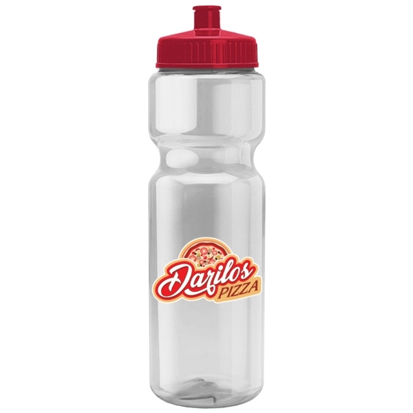 28 oz. Push Cap Plastic Water Bottle | Plum Grove