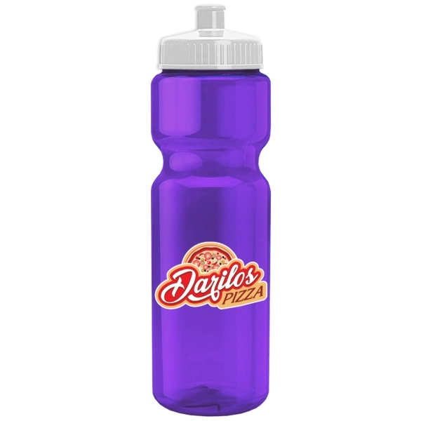 28 oz. Push Cap Plastic Water Bottle | Plum Grove