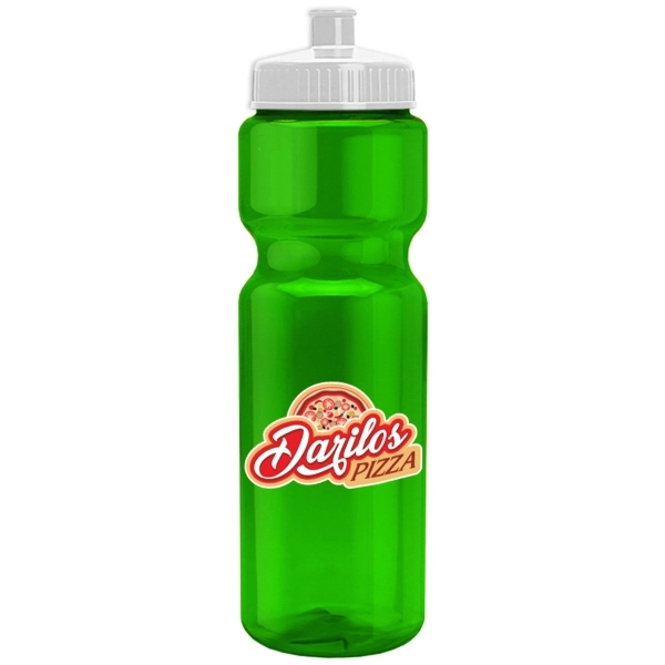 28 oz. Push Cap Plastic Water Bottle | Plum Grove