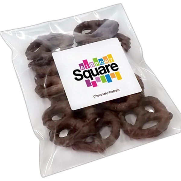 Chocolate Pretzels in Clear Bag - 2.5 Oz - Chocolate Pretzels in Clear Bag - 2.5 Oz - Image 0 of 1