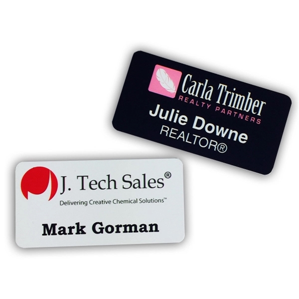 1.25" x 3" Plastic Name Badge - 1.25" x 3" Plastic Name Badge - Image 1 of 5