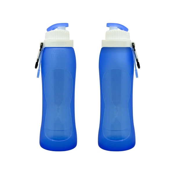 H2O collapsible water bottle LG - 17oz (500ml) - H2O collapsible water bottle LG - 17oz (500ml) - Image 1 of 4