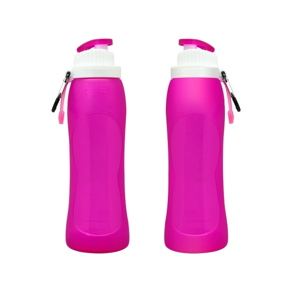 H2O collapsible water bottle LG - 17oz (500ml) - H2O collapsible water bottle LG - 17oz (500ml) - Image 3 of 4