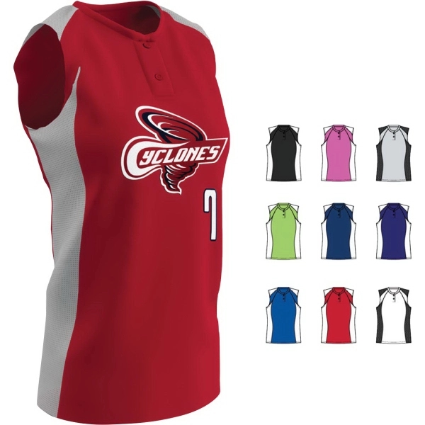 Women's Stock Diamond Softball Sleeveless Jersey - Women's Stock Diamond Softball Sleeveless Jersey - Image 0 of 0