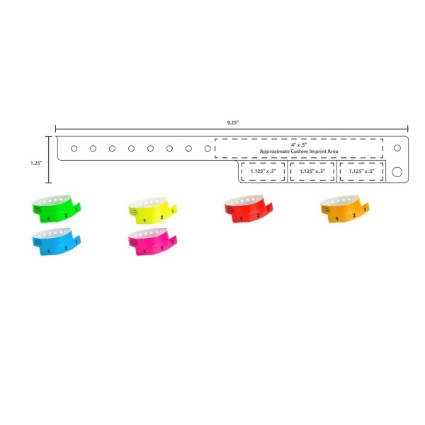 Vinyl Cash Tag 3 Tab Stock Colors Wristband - Vinyl Cash Tag 3 Tab Stock Colors Wristband - Image 0 of 0