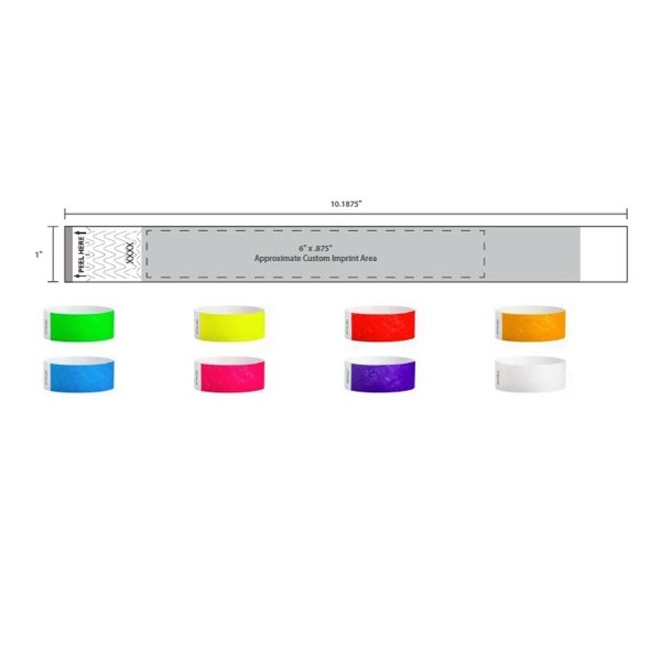 Tyvek® 1" Tab Free Wristband - Tyvek® 1" Tab Free Wristband - Image 0 of 0