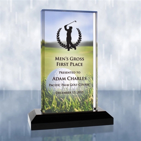 Sublimational Beveled Impress Acrylic Golf Award - Large