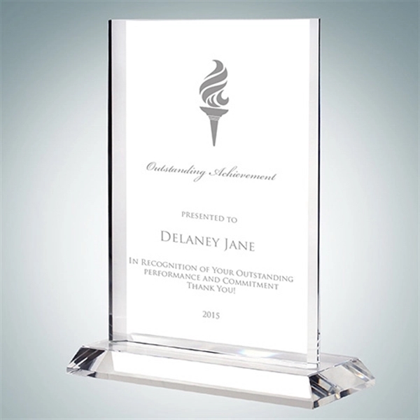 Beveled Rectangle Plaque with Base