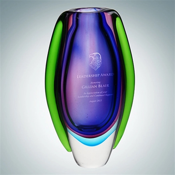 Art Glass the Deep Blue Sea Vase