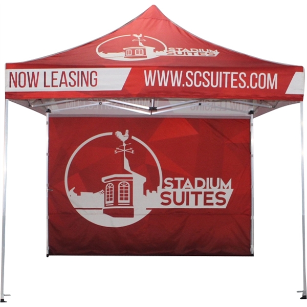 10'x10' Deluxe White Steel Frame Tent Kit w/Rear Wall - 10'x10' Deluxe White Steel Frame Tent Kit w/Rear Wall - Image 2 of 5