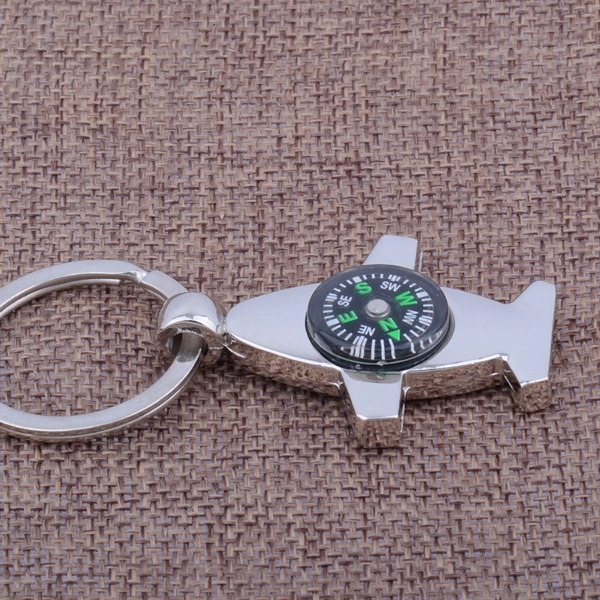 Plane Shaped Bottle Opener Compass Key Chain - Plane Shaped Bottle Opener Compass Key Chain - Image 2 of 3