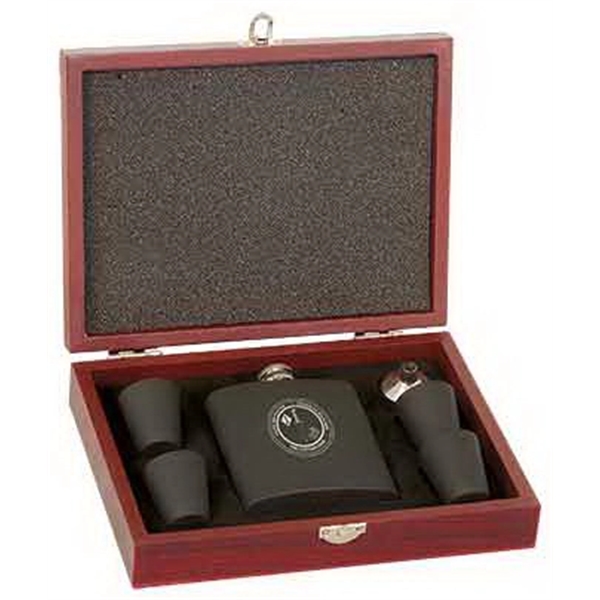 Rosewood Flask, Cup & Funnel Set - Rosewood Flask, Cup & Funnel Set - Image 3 of 3