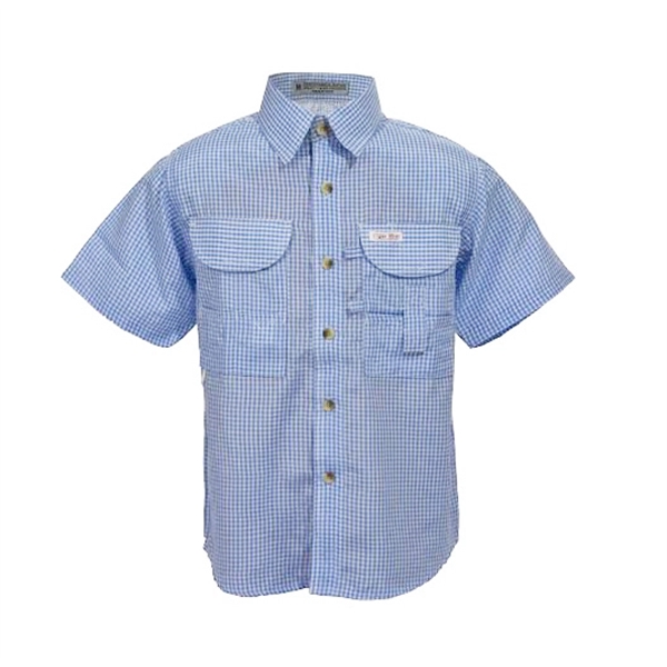 Youth Gingham Fishing Shirt Short Sleeves - Youth Gingham Fishing Shirt Short Sleeves - Image 1 of 1