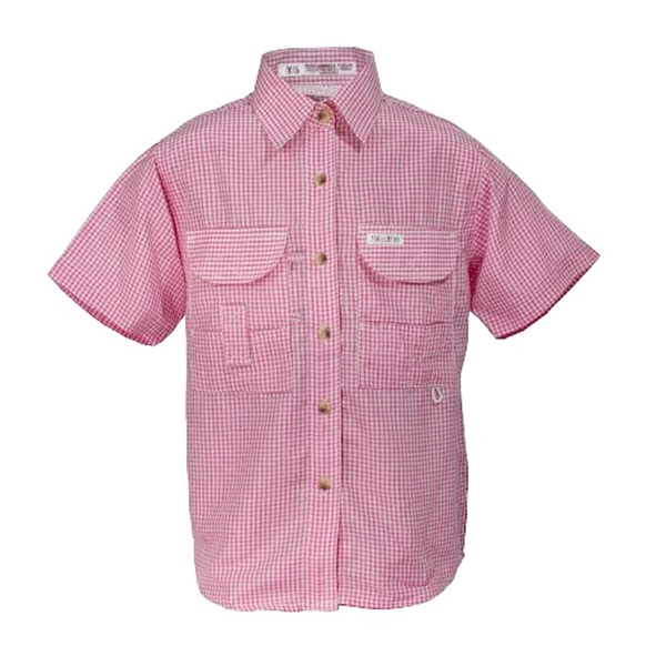 Youth Gingham Fishing Shirt Short Sleeves - Youth Gingham Fishing Shirt Short Sleeves - Image 0 of 1