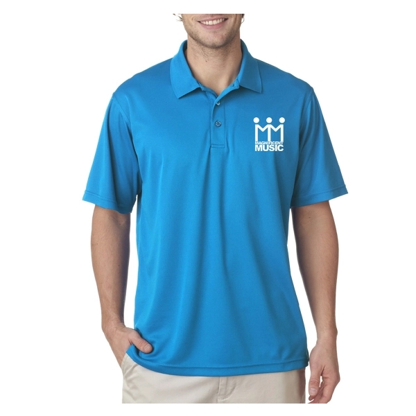 UltraClub® Men's Cool & Dry Mesh Pique Polo Shirt - UltraClub® Men's Cool & Dry Mesh Pique Polo Shirt - Image 3 of 41