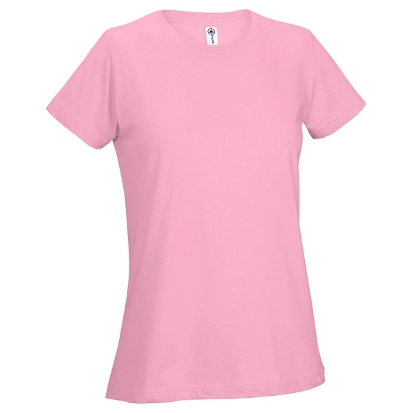 Printed Delta Apparel Ladies 30/1's Soft Spun Tee - Printed Delta Apparel Ladies 30/1's Soft Spun Tee - Image 10 of 33