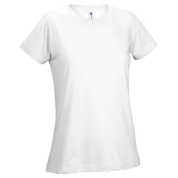 Printed Delta Apparel Ladies 30/1's Soft Spun Tee - Printed Delta Apparel Ladies 30/1's Soft Spun Tee - Image 16 of 33