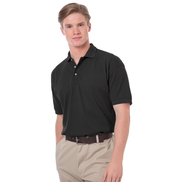 Men's Short Sleeve Egyptian Cotton Pique Polo - Men's Short Sleeve Egyptian Cotton Pique Polo - Image 1 of 25