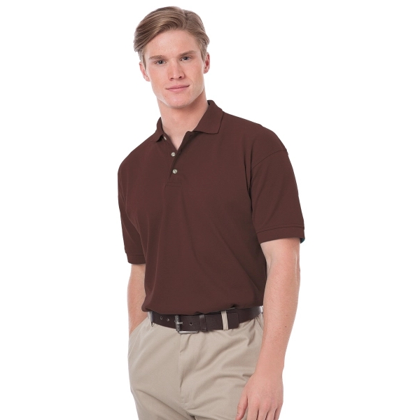Men's Short Sleeve Egyptian Cotton Pique Polo - Men's Short Sleeve Egyptian Cotton Pique Polo - Image 4 of 25