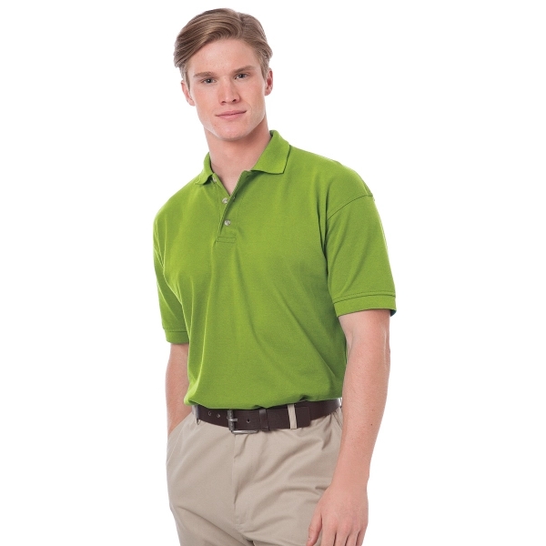 Men's Short Sleeve Egyptian Cotton Pique Polo - Men's Short Sleeve Egyptian Cotton Pique Polo - Image 10 of 25
