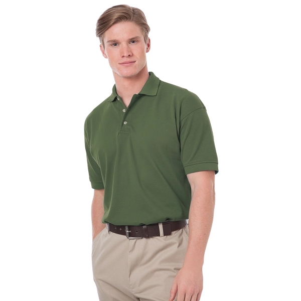 Men's Short Sleeve Egyptian Cotton Pique Polo - Men's Short Sleeve Egyptian Cotton Pique Polo - Image 12 of 25