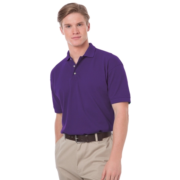 Men's Short Sleeve Egyptian Cotton Pique Polo - Men's Short Sleeve Egyptian Cotton Pique Polo - Image 15 of 25