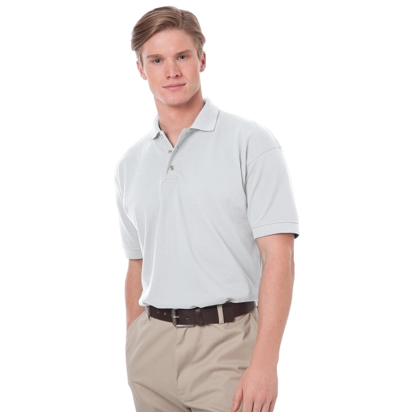 Men's Short Sleeve Egyptian Cotton Pique Polo - Men's Short Sleeve Egyptian Cotton Pique Polo - Image 21 of 25