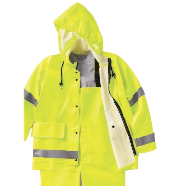 Hi-Visibility Flame-Resistant Rain Jacket - Hi-Visibility Flame-Resistant Rain Jacket - Image 0 of 0