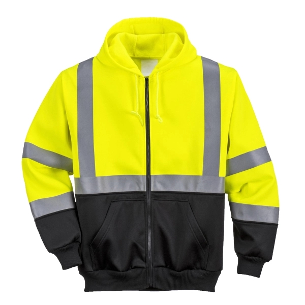 Hi-Vis 2-Tone Zipped Hoodie - Hi-Vis 2-Tone Zipped Hoodie - Image 0 of 2