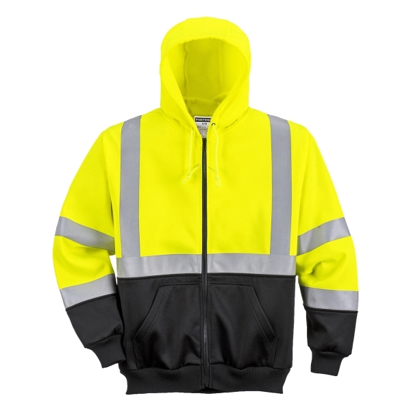 Hi-Vis 2-Tone Zipped Hoodie - Hi-Vis 2-Tone Zipped Hoodie - Image 2 of 2