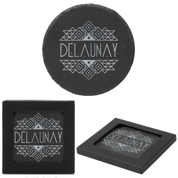 Round Slate Coasters - Round Slate Coasters - Image 0 of 0