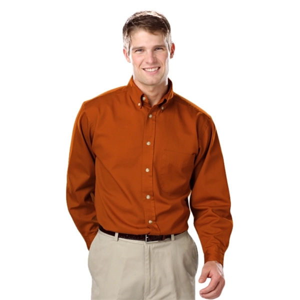 Men's L/S Fine Line Cotton Twill Shirt - Men's L/S Fine Line Cotton Twill Shirt - Image 2 of 25