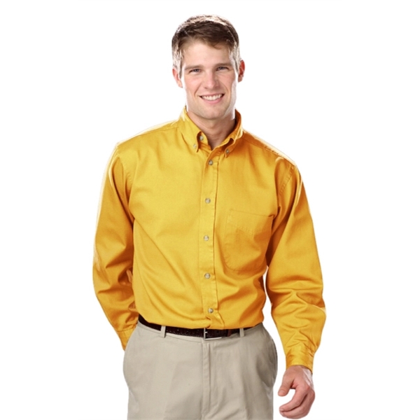 Men's L/S Fine Line Cotton Twill Shirt - Men's L/S Fine Line Cotton Twill Shirt - Image 24 of 25