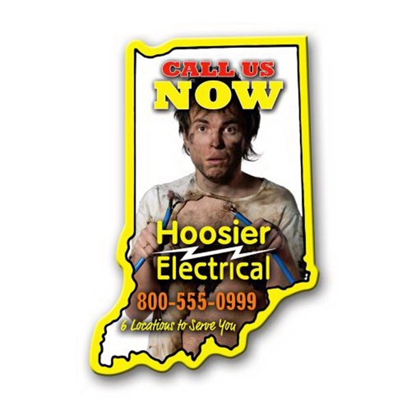 Custom Indiana State Magnet