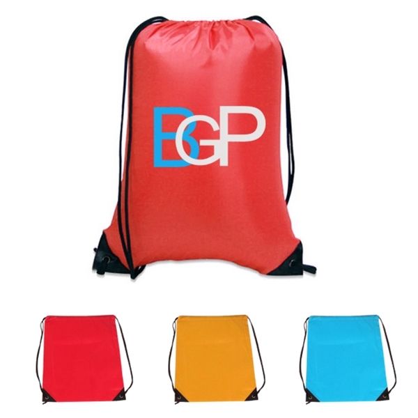 Custom Logo Printed Cheap Sport Gym Drawstring Polyester Bag - Custom Logo Printed Cheap Sport Gym Drawstring Polyester Bag - Image 0 of 3