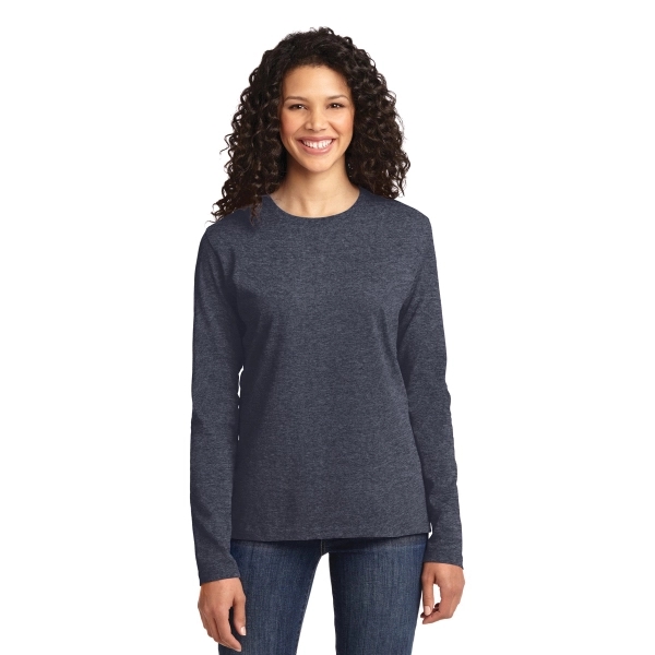 Port & Company Women's Long Sleeve Core Cotton Tee. - Port & Company Women's Long Sleeve Core Cotton Tee. - Image 0 of 94