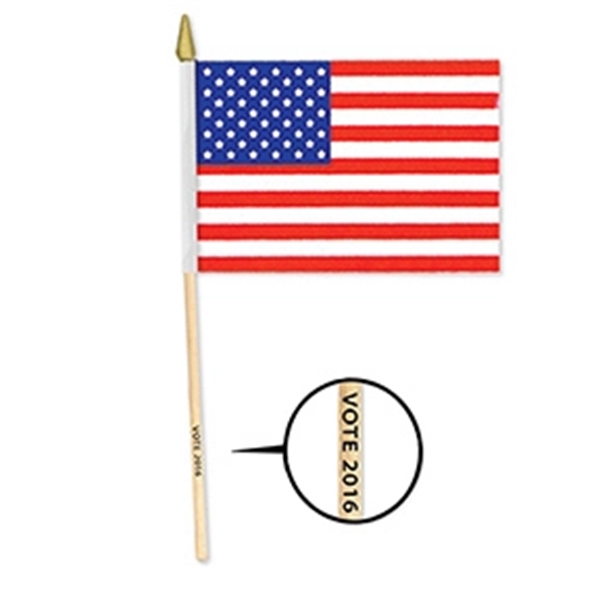 Rayon American Flag w/ custom direct pad print on stick - Rayon American Flag w/ custom direct pad print on stick - Image 0 of 0