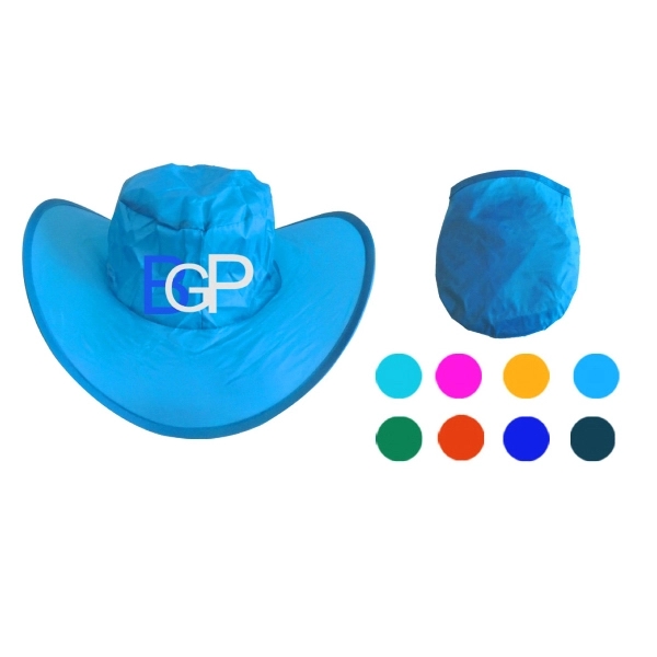 Foldable Cowboy Hat With Pouch - Foldable Cowboy Hat With Pouch - Image 0 of 1