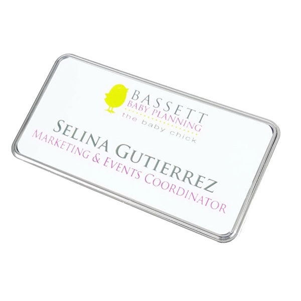 1 1/2" x 3" Name Badge Digitally Printed - 1 1/2" x 3" Name Badge Digitally Printed - Image 3 of 6
