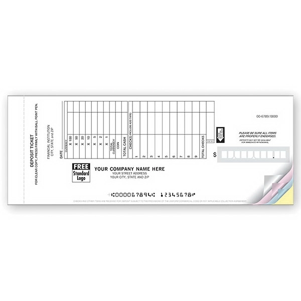 Deposit Tickets, Retail Format, Booked - Deposit Tickets, Retail Format, Booked - Image 0 of 0