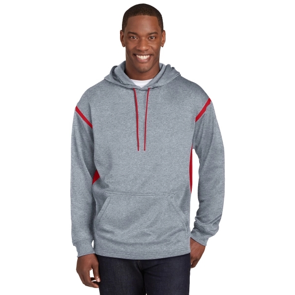 Sport-Tek Tech Fleece Colorblock Hooded Sweatshirt. - Sport-Tek Tech Fleece Colorblock Hooded Sweatshirt. - Image 5 of 34