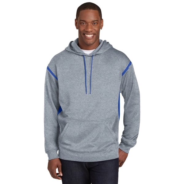 Sport-Tek Tech Fleece Colorblock Hooded Sweatshirt. - Sport-Tek Tech Fleece Colorblock Hooded Sweatshirt. - Image 8 of 34