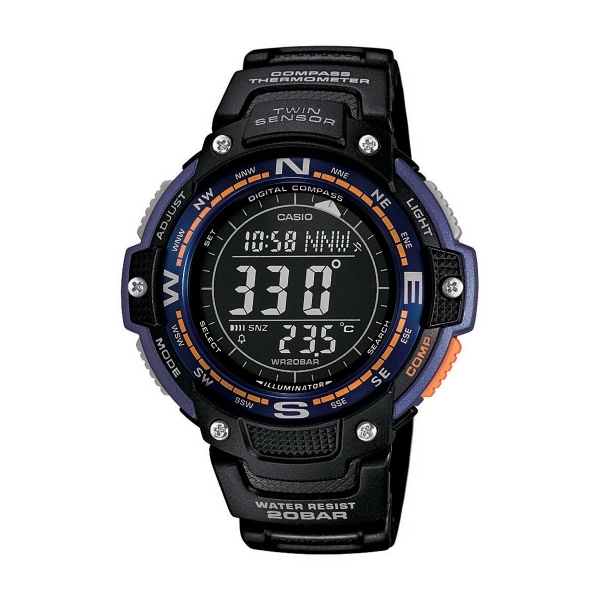 Casio Mens Twin Sensor Temperature/Compass Sport Watch Black - Casio Mens Twin Sensor Temperature/Compass Sport Watch Black - Image 0 of 0