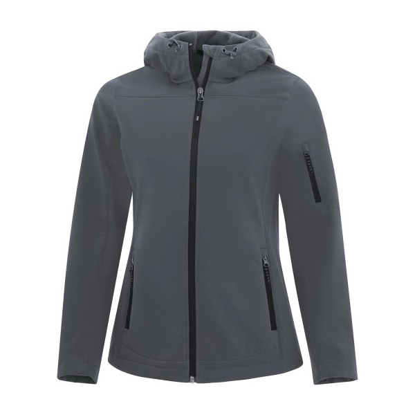 COAL HARBOUR EVERYDAY HOODED SOFT SHELL LADIES' JACKET - COAL HARBOUR EVERYDAY HOODED SOFT SHELL LADIES' JACKET - Image 1 of 3
