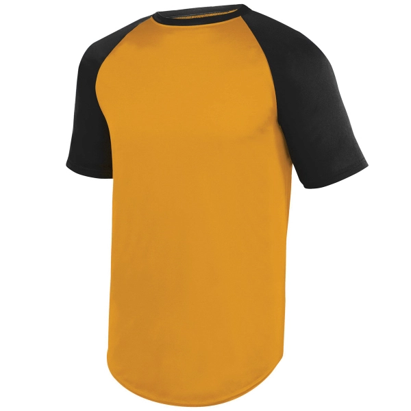 Youth Wicking Short Sleeve Baseball Jersey - Youth Wicking Short Sleeve Baseball Jersey - Image 2 of 14