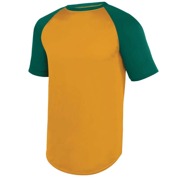 Youth Wicking Short Sleeve Baseball Jersey - Youth Wicking Short Sleeve Baseball Jersey - Image 1 of 14