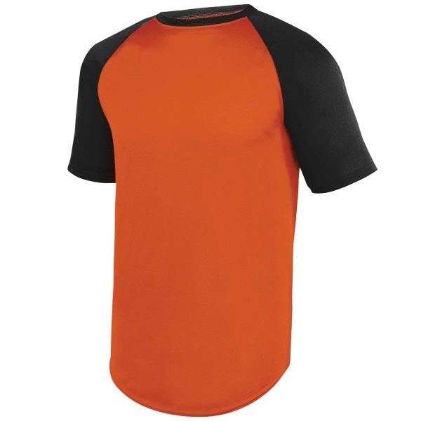 Youth Wicking Short Sleeve Baseball Jersey - Youth Wicking Short Sleeve Baseball Jersey - Image 3 of 14